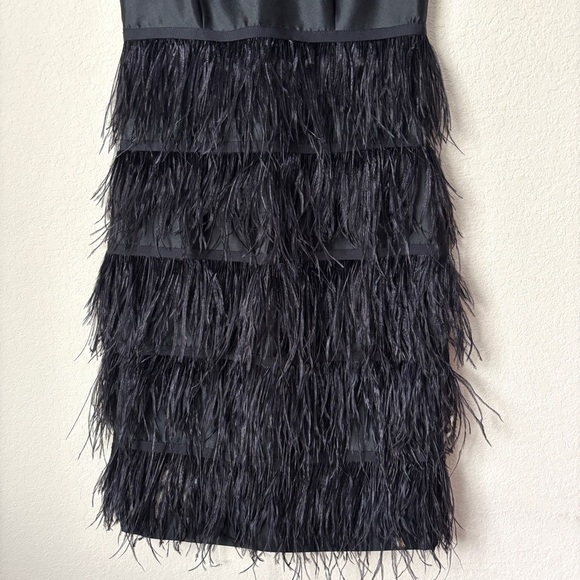 Carolina Herrera Ostrich Feather Elegant LBD Cocktail Party Dress - Picture 5 of 13